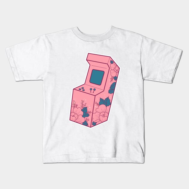 Floral Arcade Kids T-Shirt by Mikesgarbageart